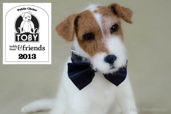 Uggie the needle felted Jack Russell - TOBY Public's choice 2013